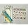 Kawaii Stationery Set with 5 Pencils and 4 Decorative Washi Tape Strips, Blue and Mint (Blue)