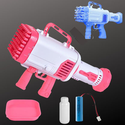 VRION® Gun 64 Holes Bubble Big Size, Maker Bubble Machine 64 Holes Bubble Machine with Bubble Solution, Rocket Boomer Bubble Machine, Bubble Makers for Kids. (Assorted Colur) (Style 2)