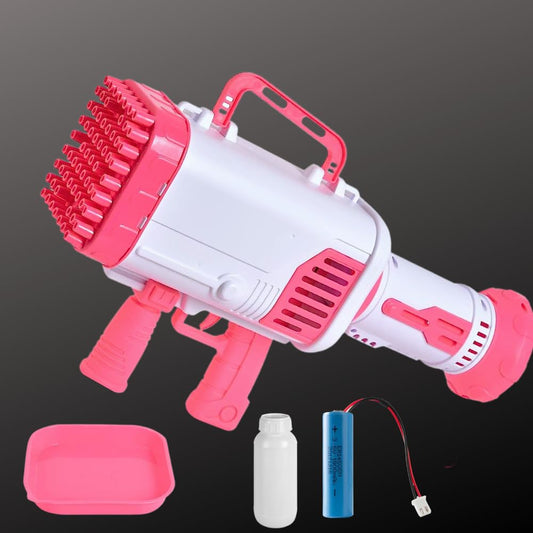 VRION® Gun 64 Holes Bubble Big Size, Maker Bubble Machine 64 Holes Bubble Machine with Bubble Solution, Rocket Boomer Bubble Machine, Bubble Makers for Kids. (Assorted Colur) (Style 2)