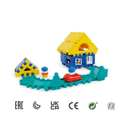 OK Play Build a Home, Building Blocks Toys for Kids, Interlocking Blocks, Early Learning Educational Toy for Kids, Multicolor, 2 to 10 Years