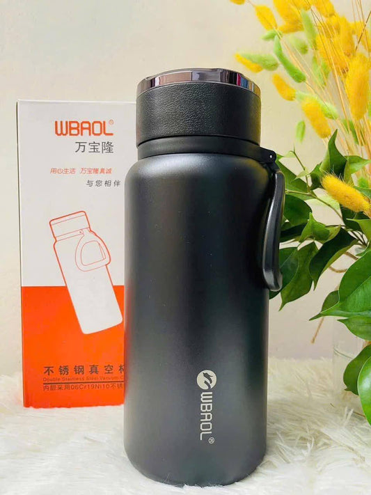 Big 24 HR. HOT & Cold Stainless Steel Water Bottle with Handle, Fridge Water Bottle, Stainless Steel Water Bottle Leak Proof, HOT & Cold Drinks, BPA Free Food A Grade Quality (1280ML Big)