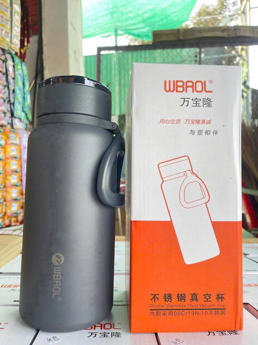 Big 24 HR. HOT & Cold Stainless Steel Water Bottle with Handle, Fridge Water Bottle, Stainless Steel Water Bottle Leak Proof, HOT & Cold Drinks, BPA Free Food A Grade Quality (1280ML Big)