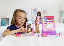 Barbie Skipper™ Babysitters Inc.™ Bounce House Playset with Skipper™ Babysitter Doll, Toddler Doll, Swing & Accessories, Toy for 3 Year Olds & Up