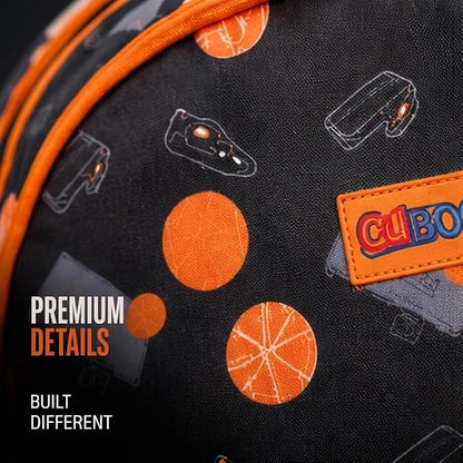 Basketball Print School Bag with Detachable Pouch