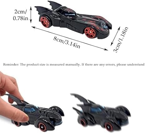 Royaldeals Toys Set of 10 Car Toy Hot Wheels Batman Arkham Knight Batmobile, Multi Color