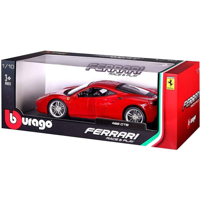 Bburago 1:18 Ferrari 488 GTB, Multi Color, (B18-16008)