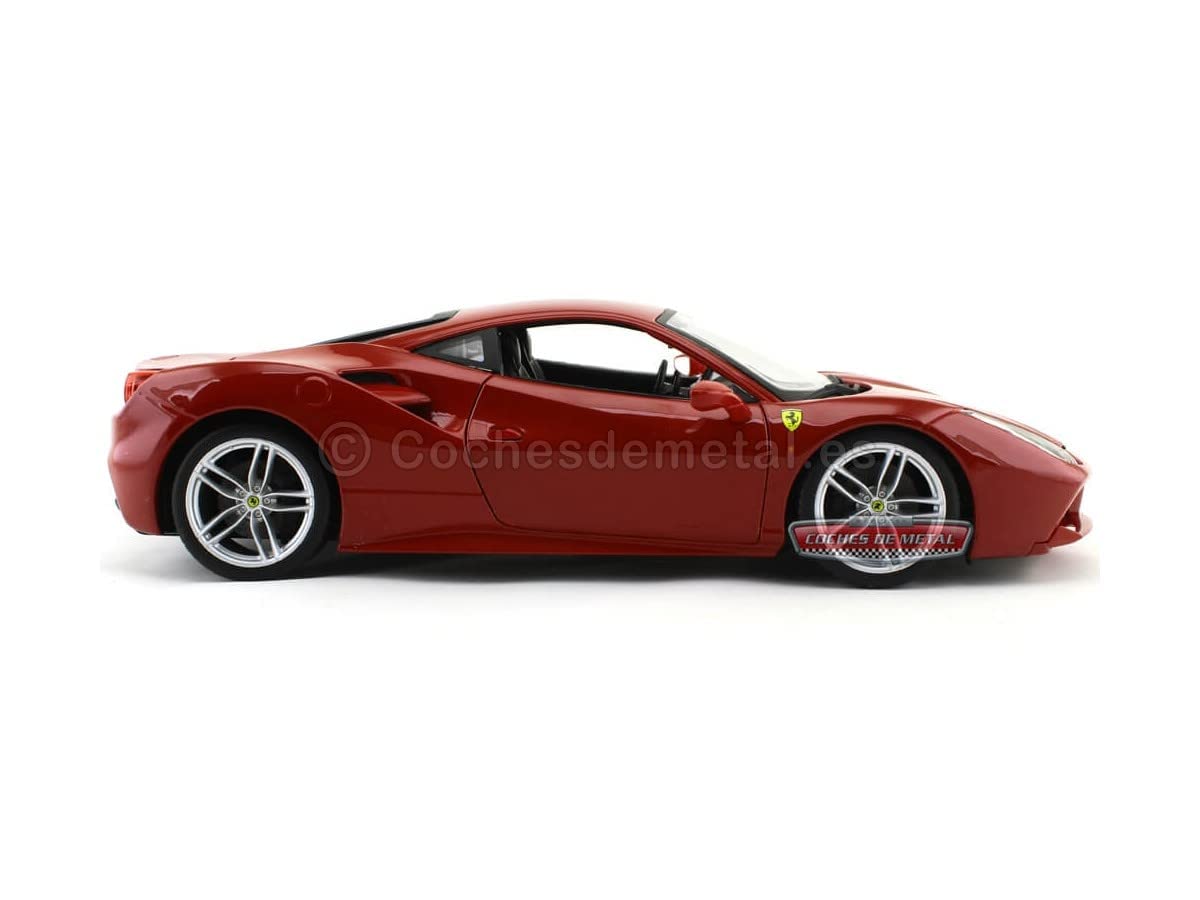 Bburago 1:18 Ferrari 488 GTB, Multi Color, (B18-16008)