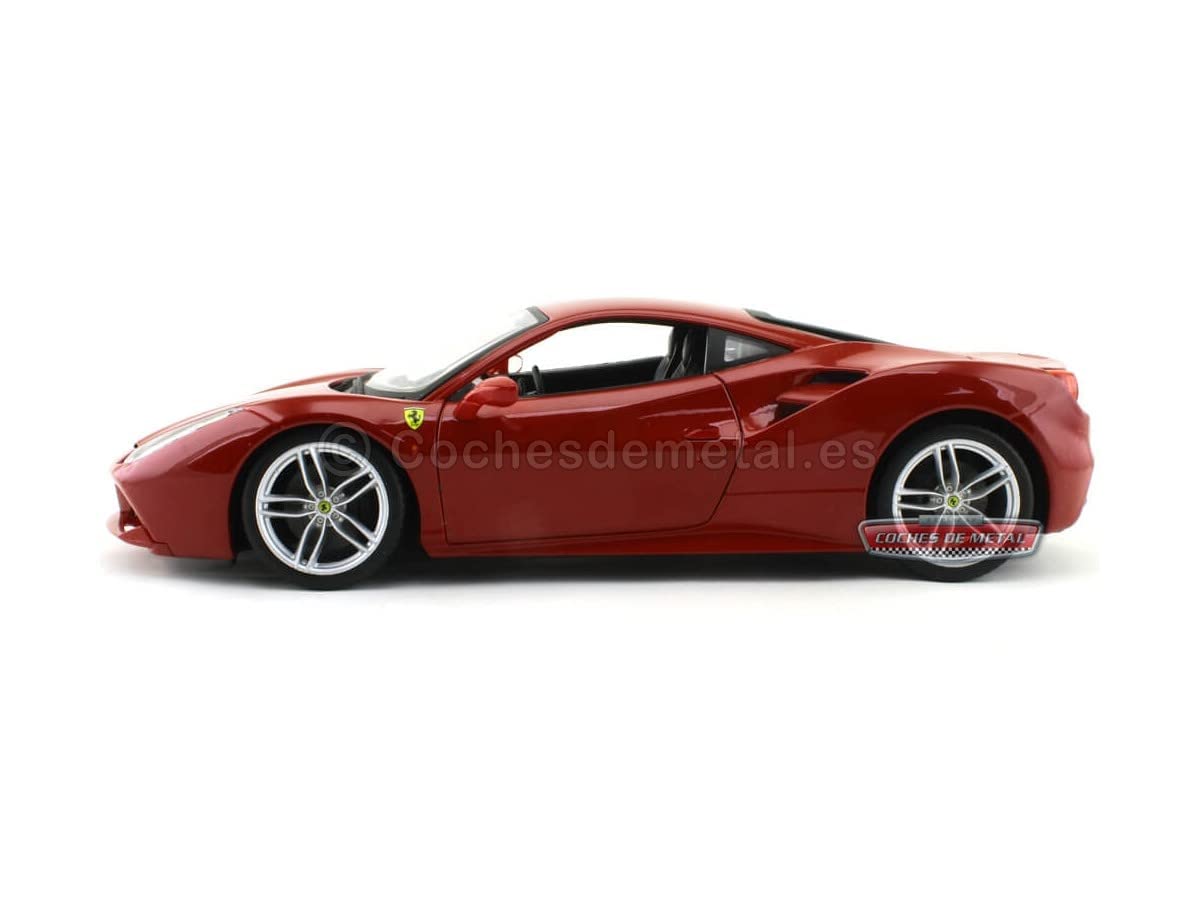 Bburago 1:18 Ferrari 488 GTB, Multi Color, (B18-16008)