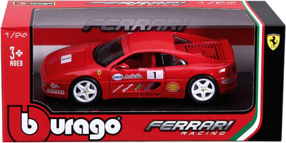 Bburago 15626306-1:24 Ferrari F355 Challenge, Rood