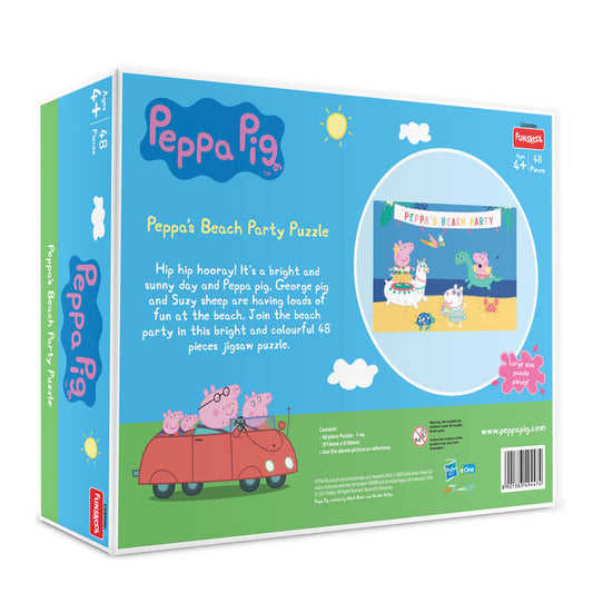 Funskool-Peppas Beach Party,Educational,48 Pieces,Puzzle,for 3 Year Old Kids and Above,Toy, Multicolor