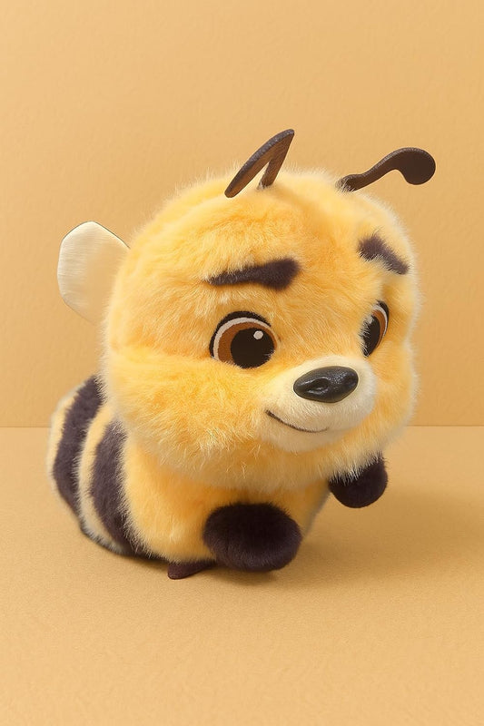 Plush Honey Bee Stuffed Animal Toy, Yellow and Black, Soft and Cuddly