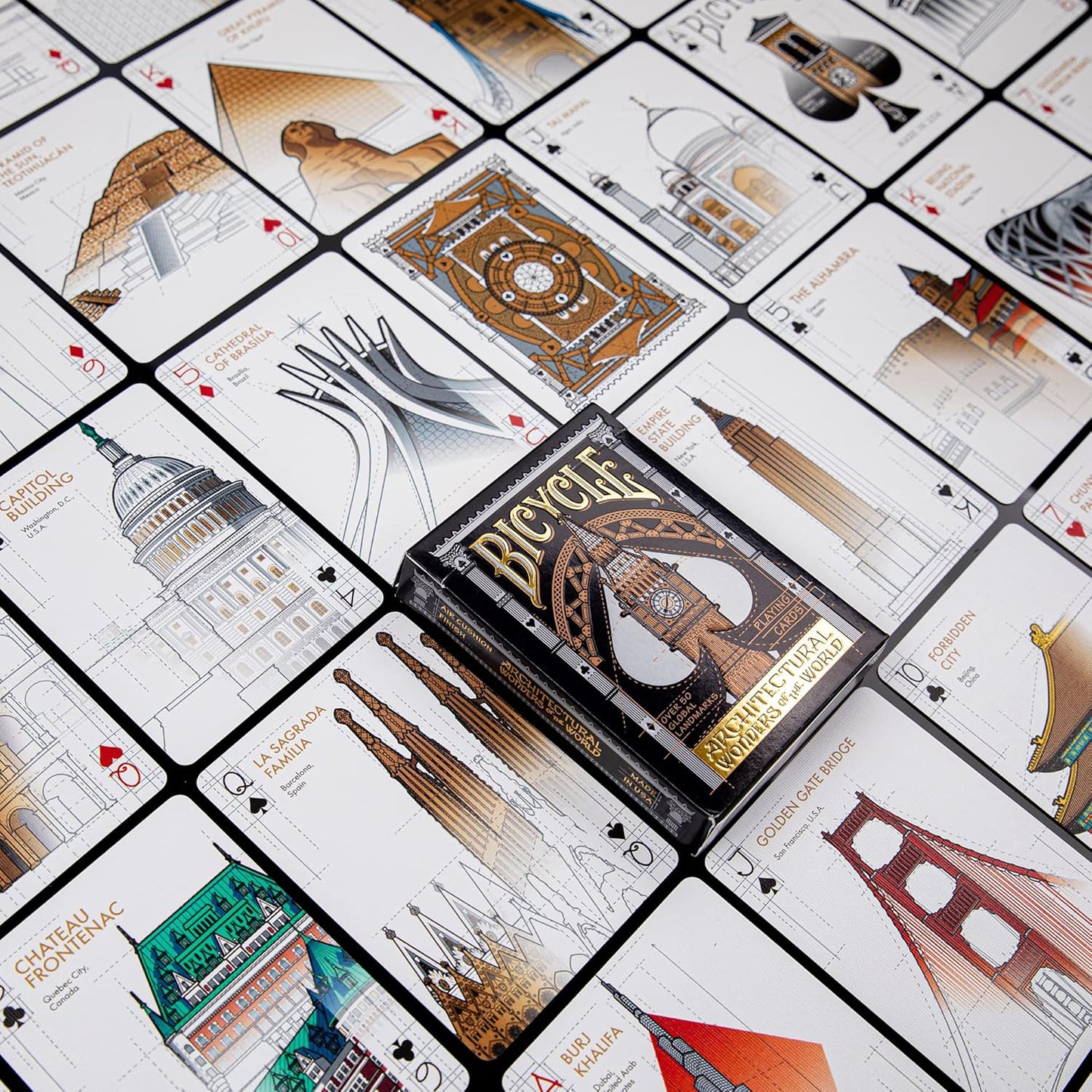 Bicycle Architectural Wonders of the World Playing Cards – 56 Card Deck