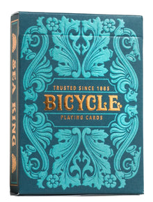 Bicycle Ornate Sea Design Premium Playing Cards – Teal & Gold