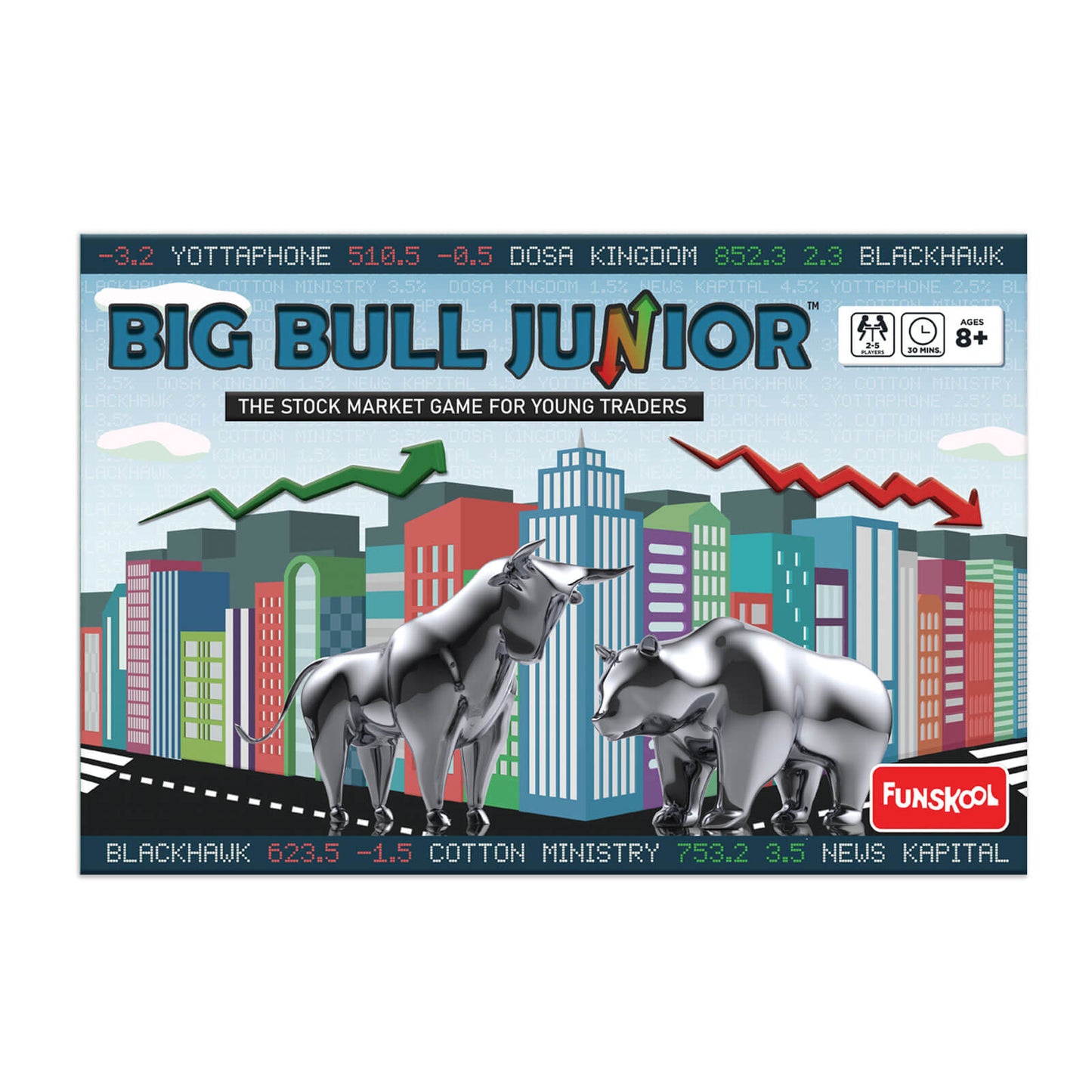 Funskool Big Bull Junior, Stock Market Strategy Board Game Ages 8+