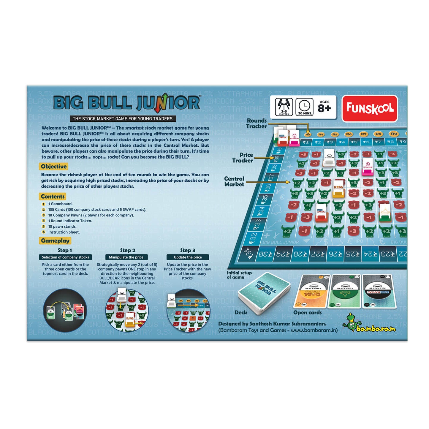 Funskool Big Bull Junior, Stock Market Strategy Board Game Ages 8+