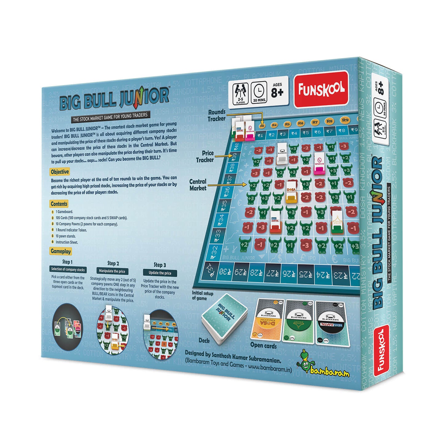 Funskool Big Bull Junior, Stock Market Strategy Board Game Ages 8+