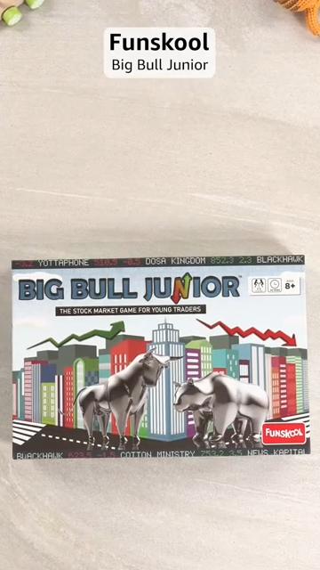 Funskool Games Stock Market and Trade Strategy for Young Traders, Kids and Family Big Bull Junior Board Game (2 - 5 Players, Multicolor, 8 and Above)