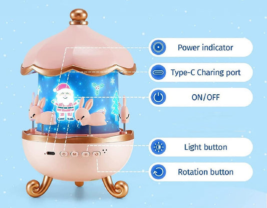 Glaceon Night Lights for Kids Room,Rabbits 6 Film,Baby Night Light Projector,USB Cable,360 Rotating Kids Night Light for Bedroom,5 Colours,Star Baby Projector Light,5 Film Girls Night Light