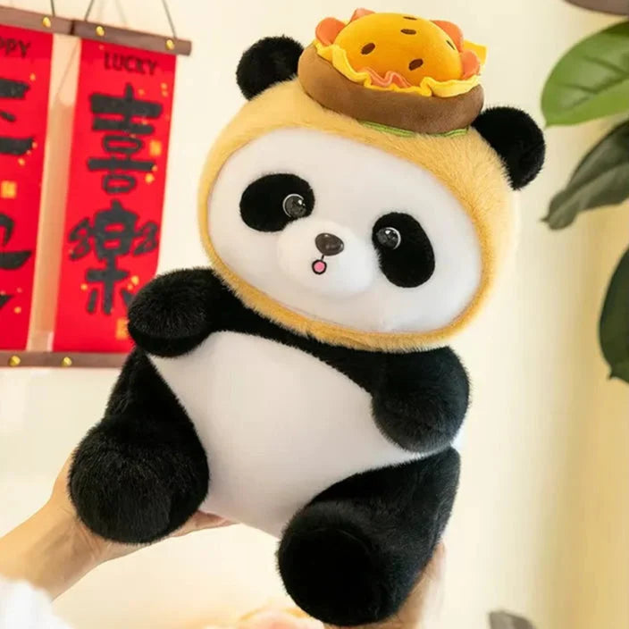 Feast Mode Panda: Plush with Burger Topper