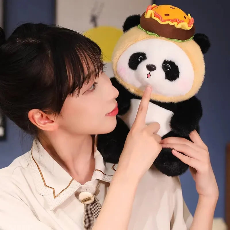 Feast Mode Panda: Plush with Burger Topper