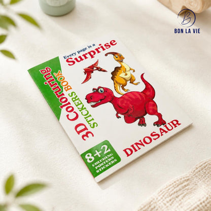 3D Colouring Stickers Book