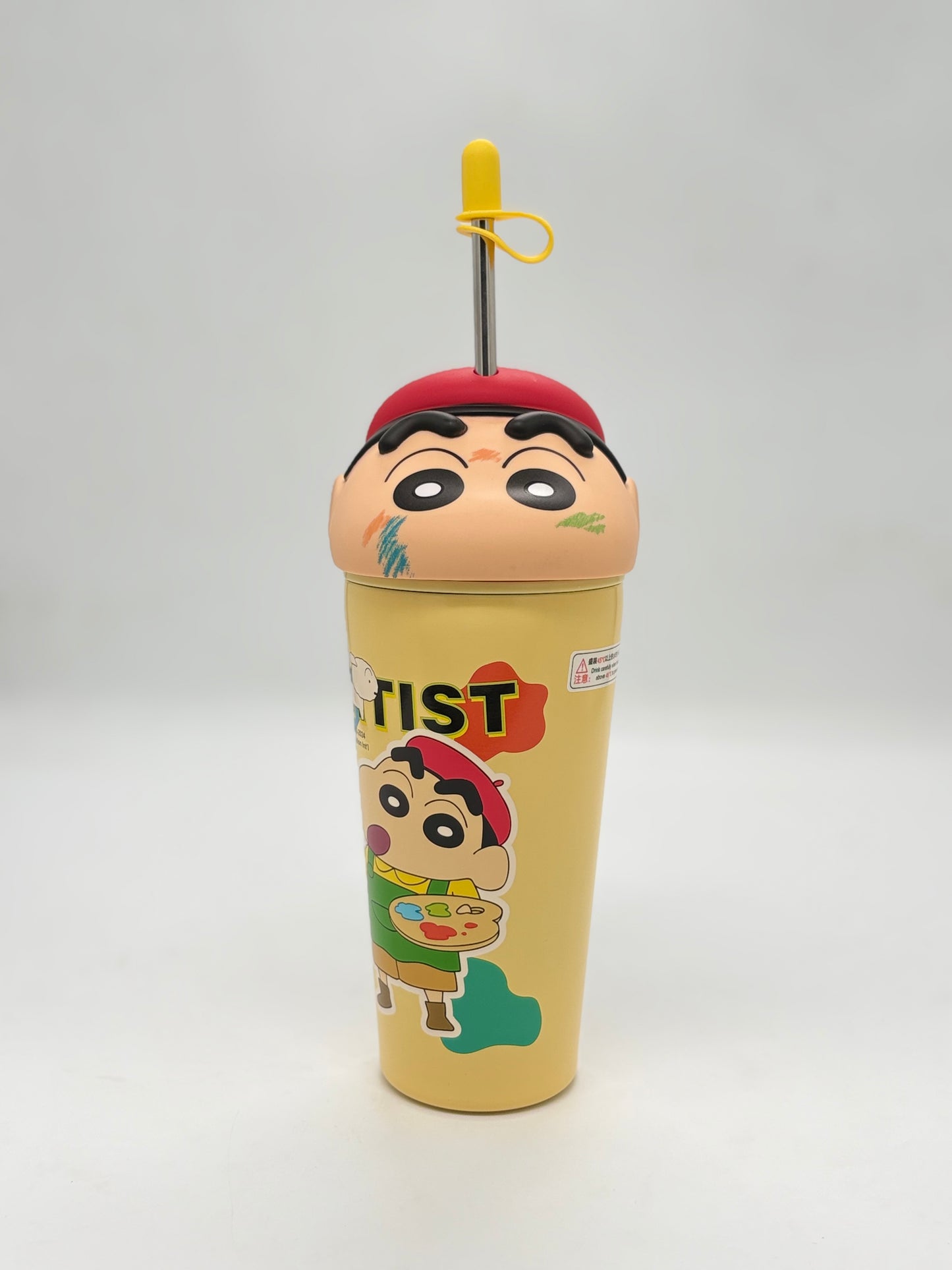 Shinchan 3D Character Insulated Sipper Tumbler 600ml with Straw