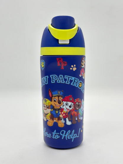 Cartoon Character Insulated Water Bottle 700ml with Push-Button Lid