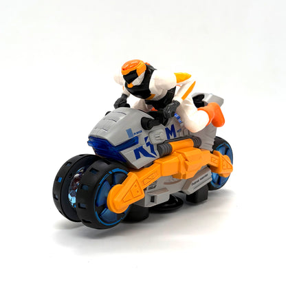 Futuristic Transforming Robot Motorcycle – 360° Deforming Stunt Bike with Lights and Music