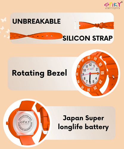 Spiky Kids Analog Watch Rotating Bezel and 30M Water Resistant
