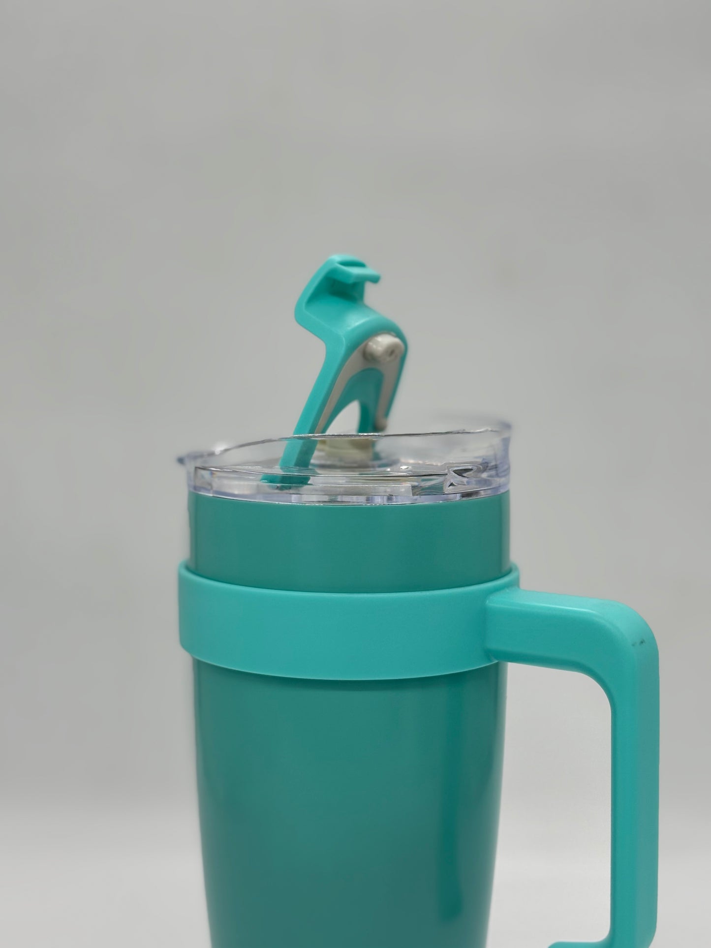 Insulated Stainless Steel Coffee Tumbler with Handle and Straw - 1200 ml