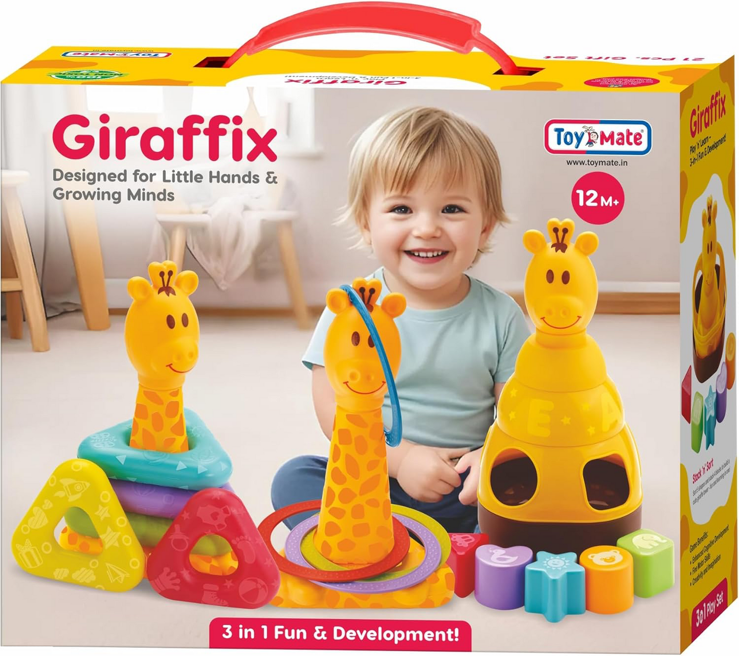 Giraffix 3-in-1 Stack, Sort & Toss Toy