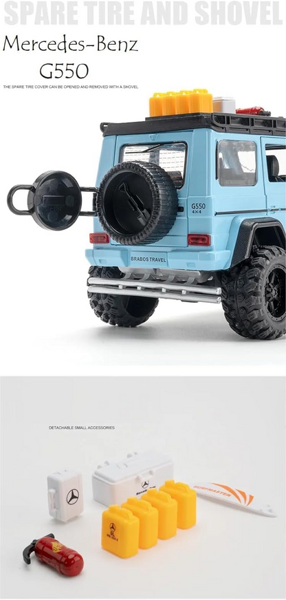 Die-Cast 1:24 Scale Alloy Off-Road Model Car with Sound, Light & Pull-Back Function