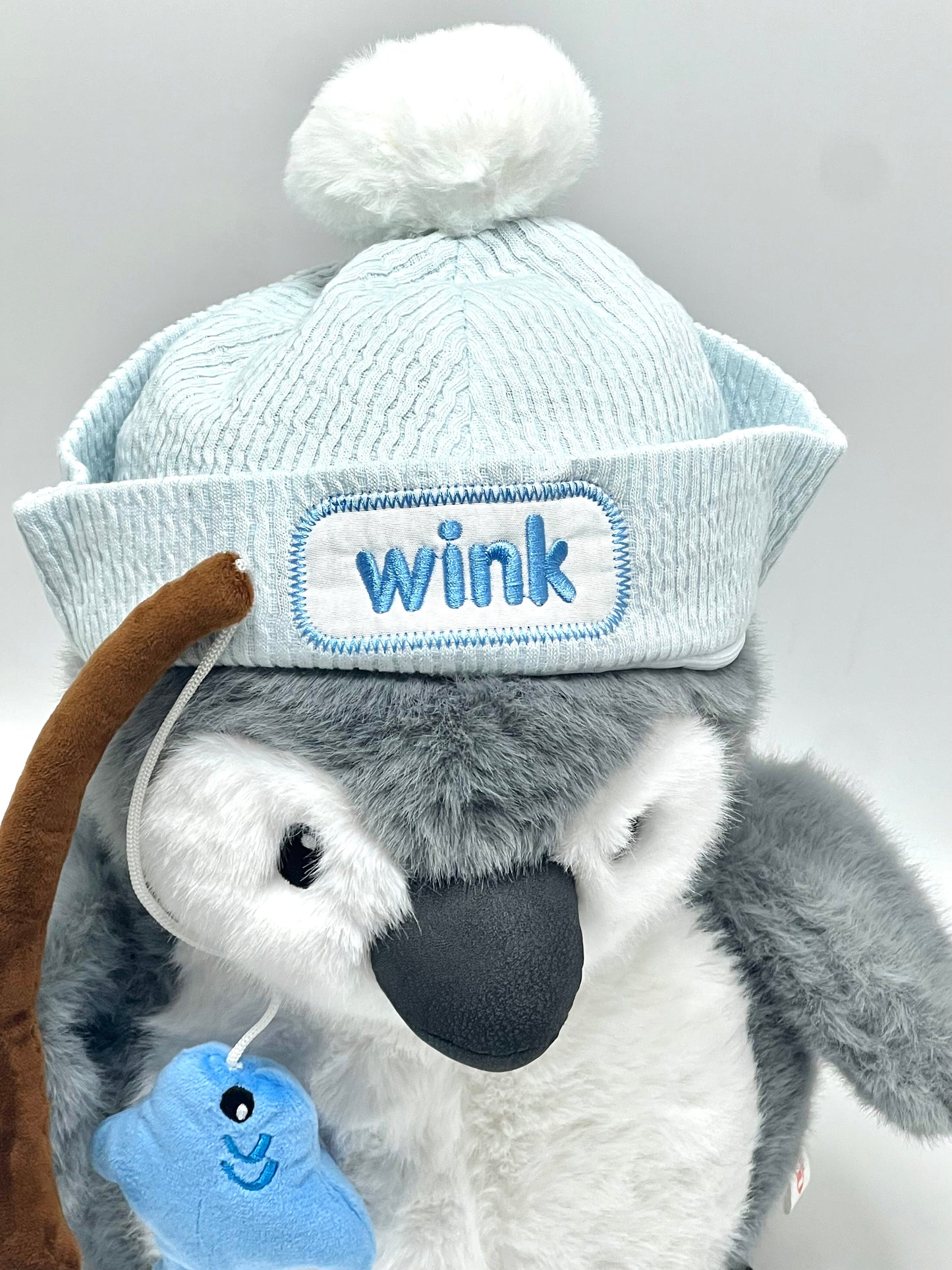 Penguin with Strips Fish 38cm Soft Toy