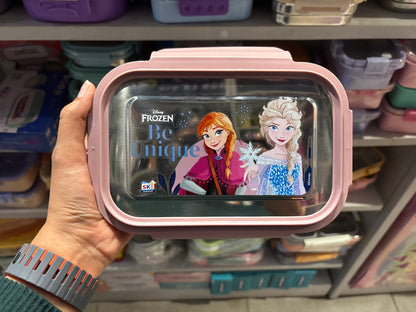 Mint Big Rectangle Steel Lunch Box – Large Capacity Tiffin (Mixed Characters)