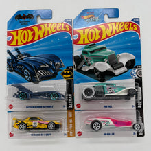 Hot Wheels Set of 4 - Batman and Robin Batmobile, 95 Mazda RX-7 Drift, Mid Mill, Hi-Roller 1:64 Die-Cast