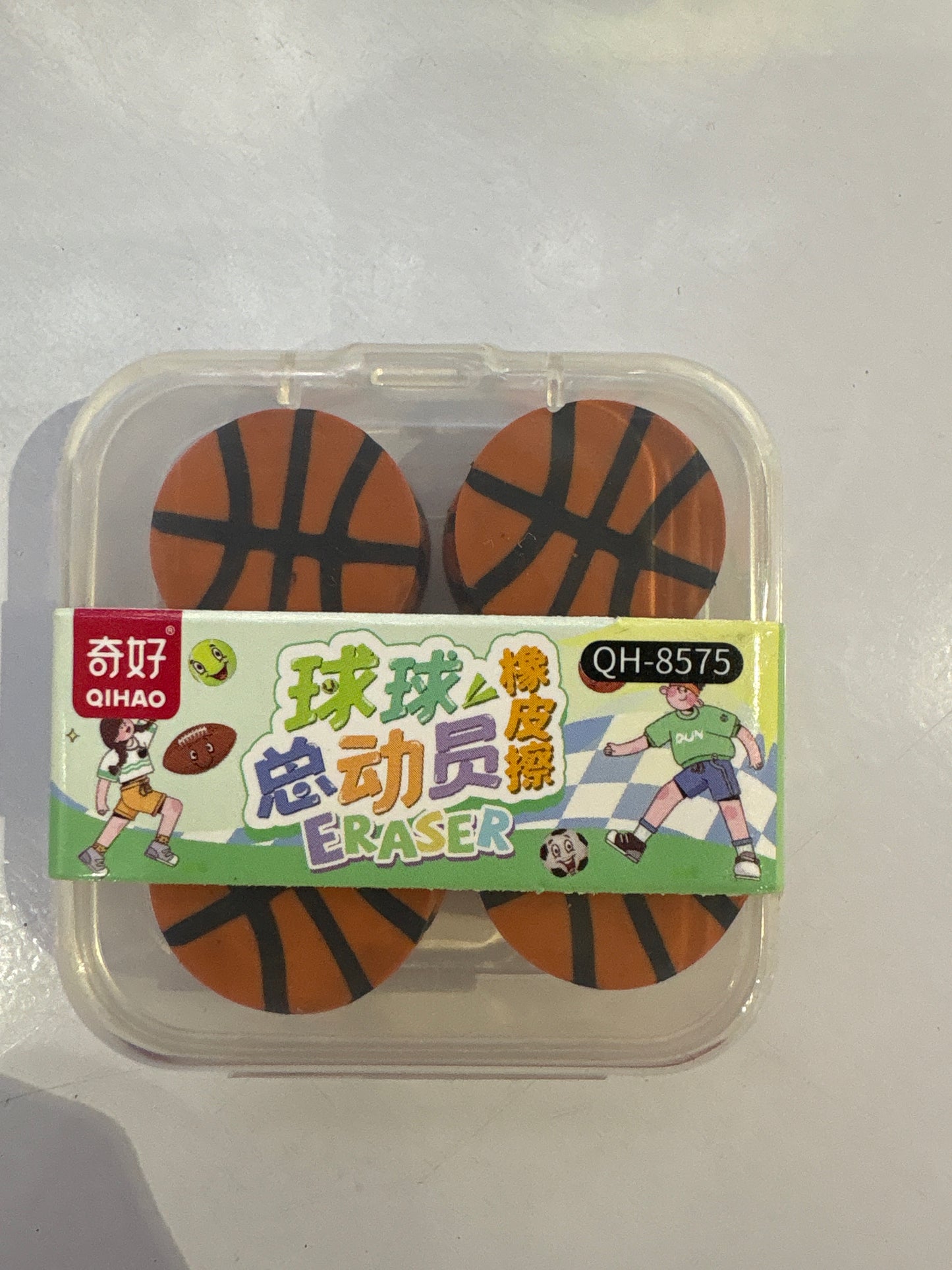 Sports Ball Shaped Erasers Set of 10