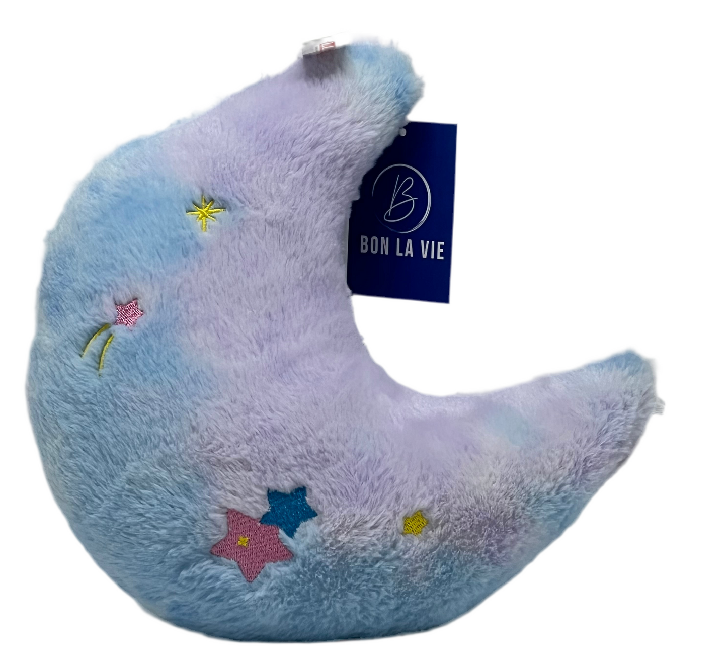 Multicolor Moon Plush Soft Toy – Fluffy & Fully Stuffed 30cm