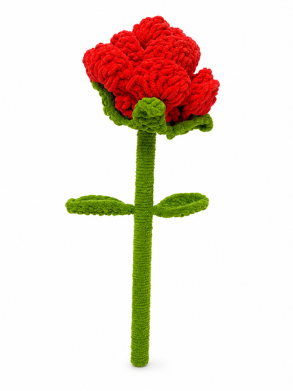 Handmade Crochet Flower with Stem