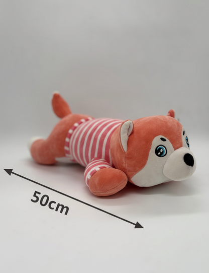 Husky Dog Plush Pillow Soft Toy – 50 cm Stuffed Animal for Kids
