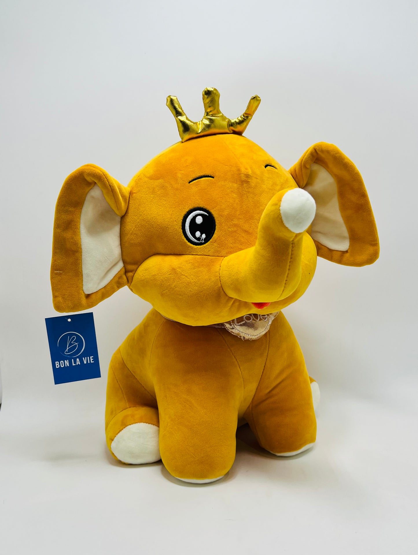 Elephant with Crown 49 cm Soft Toy
