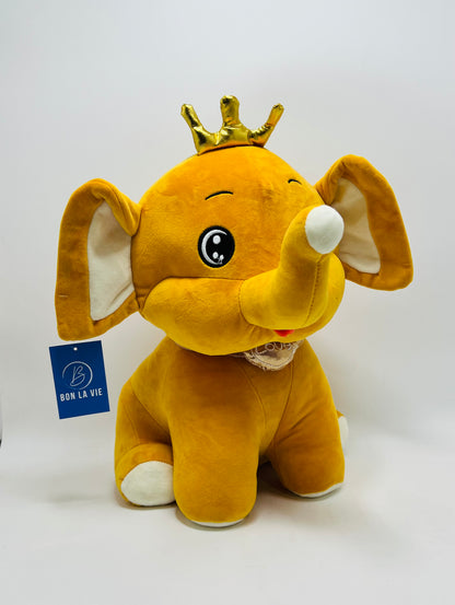 Elephant with Crown 49 cm Soft Toy
