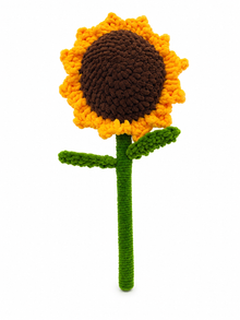 Handmade Crochet Flower with Stem