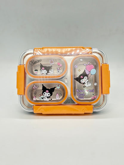 Kuromi Character Partition Stainless Steel Lunch Box with Cutlery - 750ml