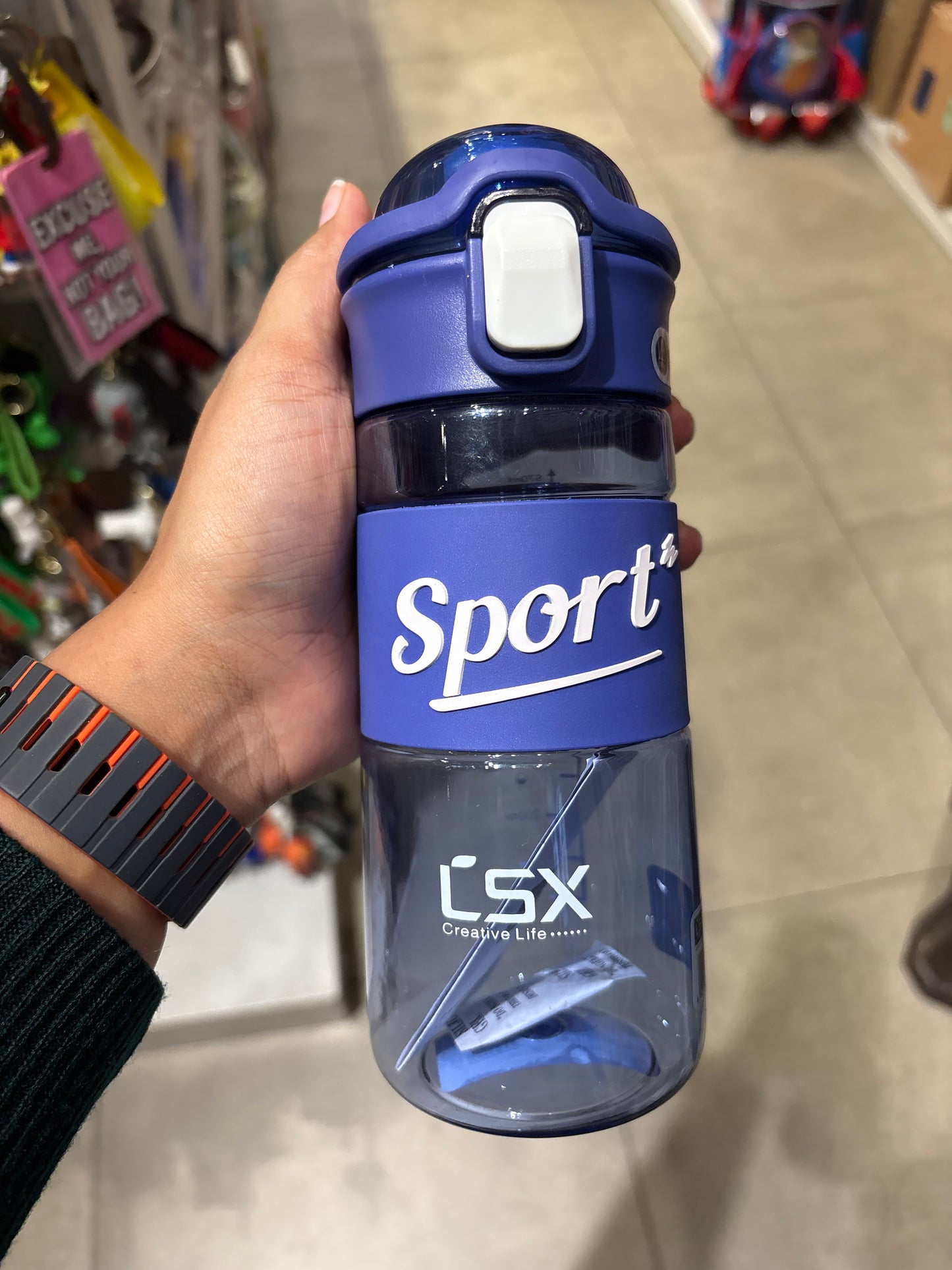 Sport Plastic Water Bottle with Handle – 570ml