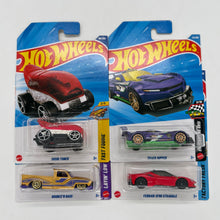 Hot Wheels 1:64 Die-Cast Set of 4 - Ferrari SF90 Stradale, Bounce N Bass, Sushi Tuner, Track Ripper