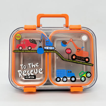 Back to School Steel Lunch Box, 2 Grid
