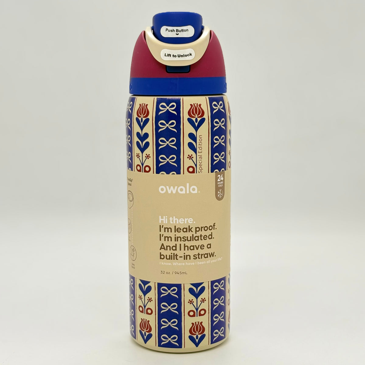 Owala FreeSip 950ml Insulated Bottle with Built-In Straw