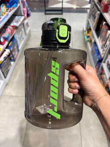 Sports Gym Plastic Water Bottle 2080ml with Flip Lid and Handle