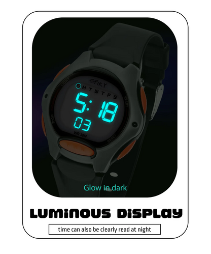 Spiky Spkeva2 Round Digital Kids Sports Watch
