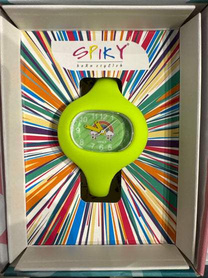 Spiky Alien Kids Analog Watch with Rainbow Printed Dial